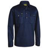 Bisley Drill Shirt Closed Front L/s BSC6433