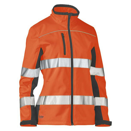 Bisley Ladies Hi Vis Taped Soft Shell Jacket BJL6059T