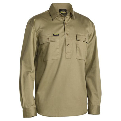 Bisley Drill Shirt Closed Front L/s BSC6433