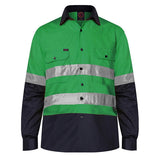 Ritemate Hi Vis Taped Open Front Shirt L/s RM1050R