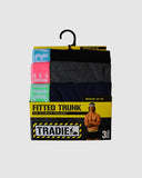 Tradie Mens 3 Pack Fitted Trunk